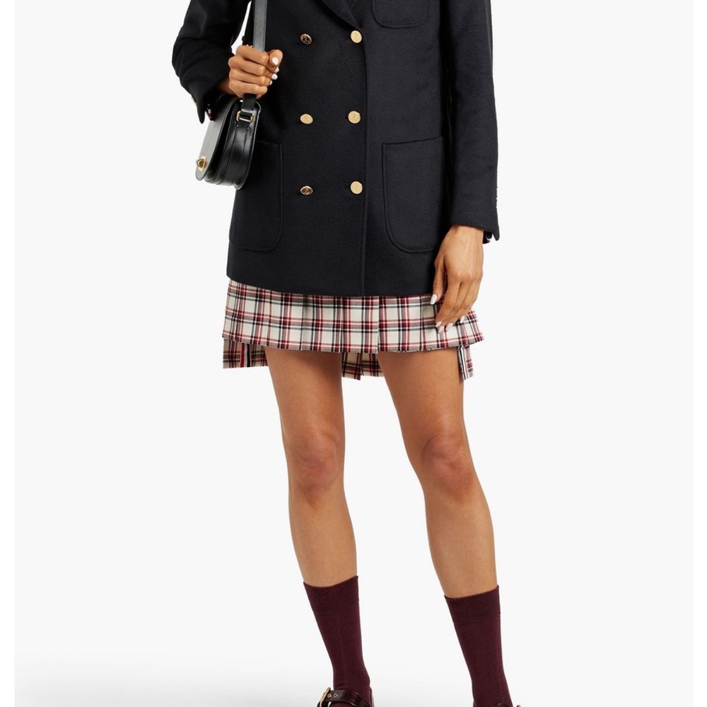 Thom Browne Black Blazer with Red Striped Lining